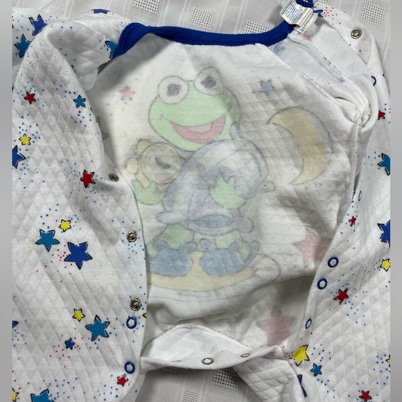 Vintage Muppet Babies Kermit Sleeper – Medium (14–18 lbs) – Made in USA - Picture 6 of 9